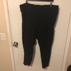 Black mesh see through leggings